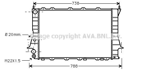 AVA QUALITY COOLING Радиатор, охлаждение двигателя AIA2077